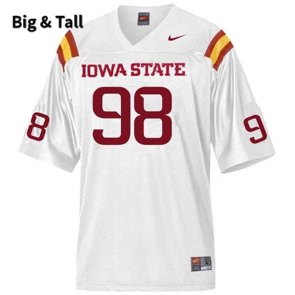 Iowa State Cyclones Men's #98 Seth Greiner Nike NCAA Authentic White Big & Tall College Stitched Football Jersey FT42U65BZ